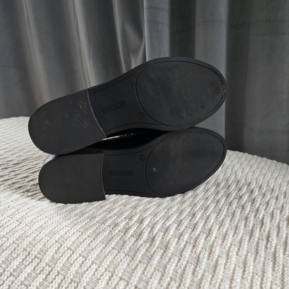 Marc Fisher Black Loafers with Silver Accents - Picture 7 of 8